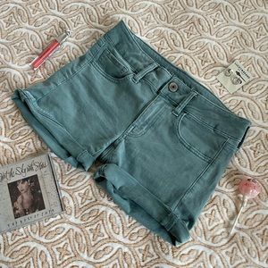 AEO Military Green Midi Shorts